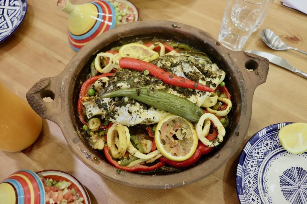 Moroccan Seafood Tagine Recipe Blue Door Cuisine